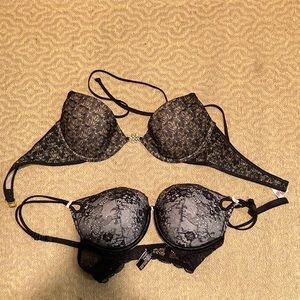 Two bras fancy 34C embellished